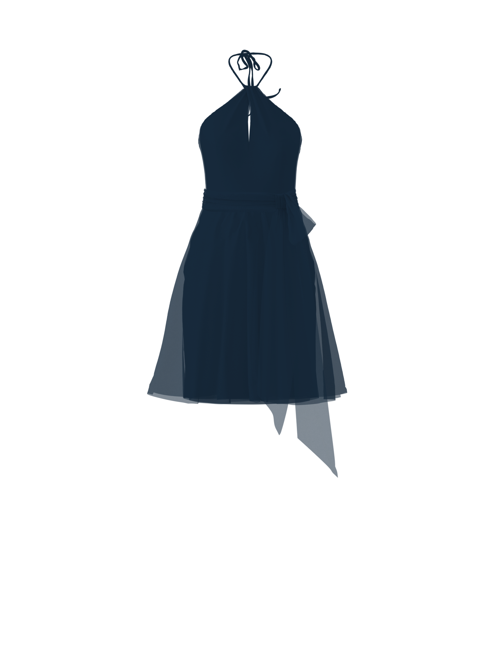 Colby Bodice & Carla Skirt Set with Sash Belt in Navy Blue - Perfect for Weddings, Parties, and Formal Occasions