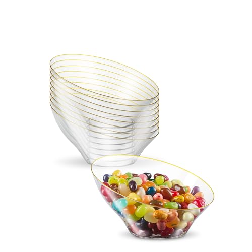 Clear With Gold Rim
