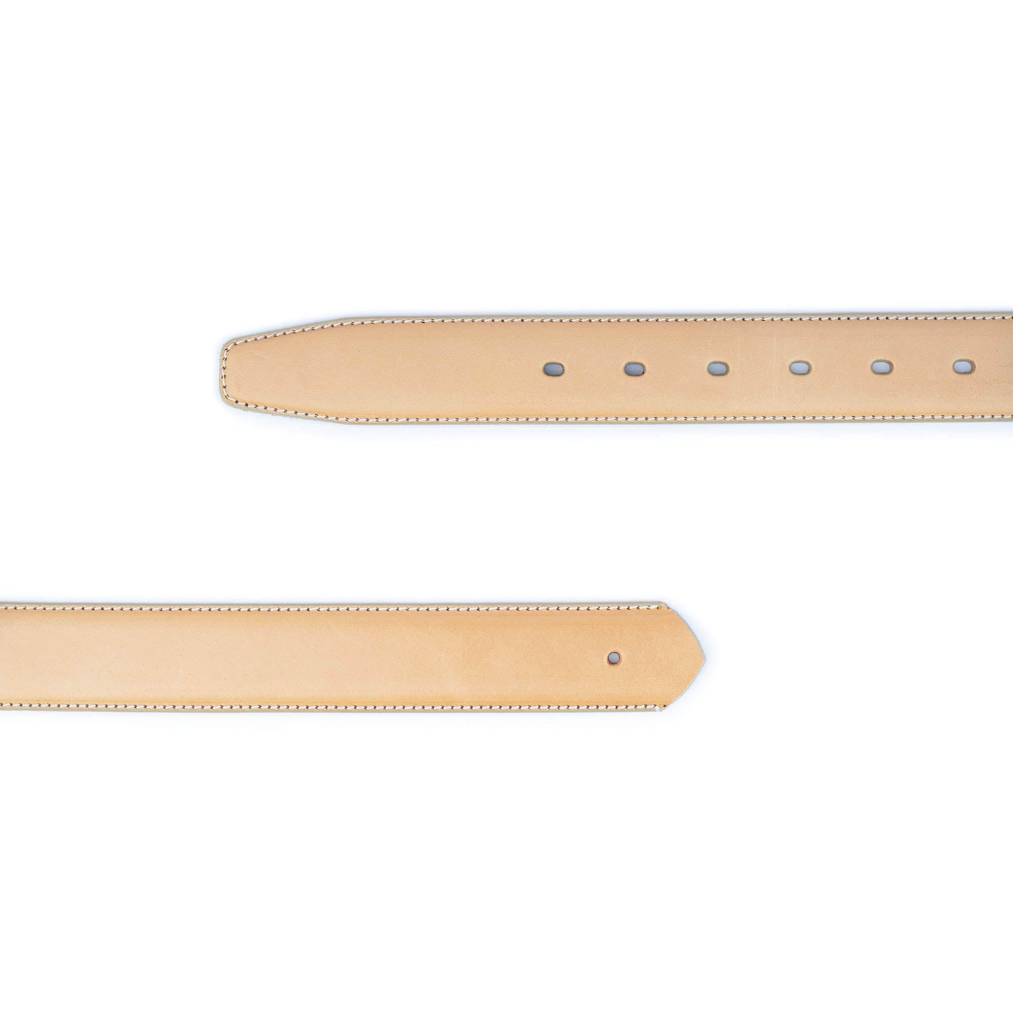 Genuine Leather Replacement Belt Strap for Montblanc - Beige Men's Dress Belt with Classic Buckle | Perfect for Business Attire, Formal Wear & Office Fashion