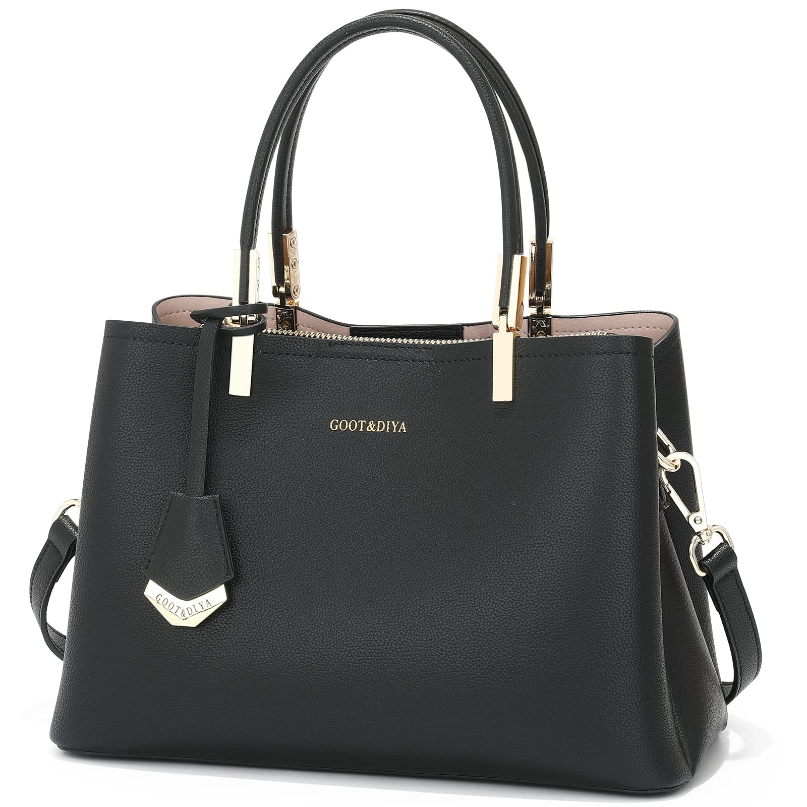 Genuine Leather Satchel Handbag for Women - GOOT&DIYA Top Handle Tote Shoulder Purse - Stylish & Durable Ladies Bag for Work, Travel & Everyday Use
