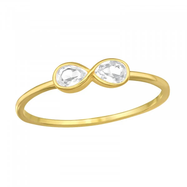 14K Gold Infinity Ring for Women - Elegant Stackable Wedding Band, Promise Ring & Anniversary Gift - Perfect for Engagements, Everyday Wear & Special Occasions