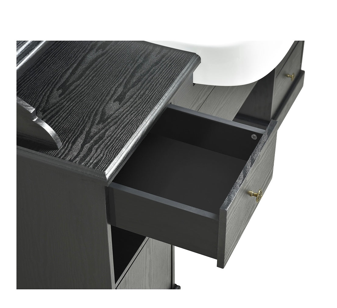 Professional LED Barber Station with Adjustable Lights - Perfect for Home & Salon Hair Cutting, Styling & Grooming