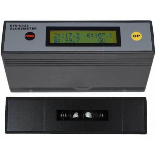 ETB-0833 Gloss Meter Tester - Self-Calibration, 20˚/60˚/85˚ Angles, 0-200GU Range - Perfect for Paint, Plastic, Metal & Automotive Surface Gloss Measurement