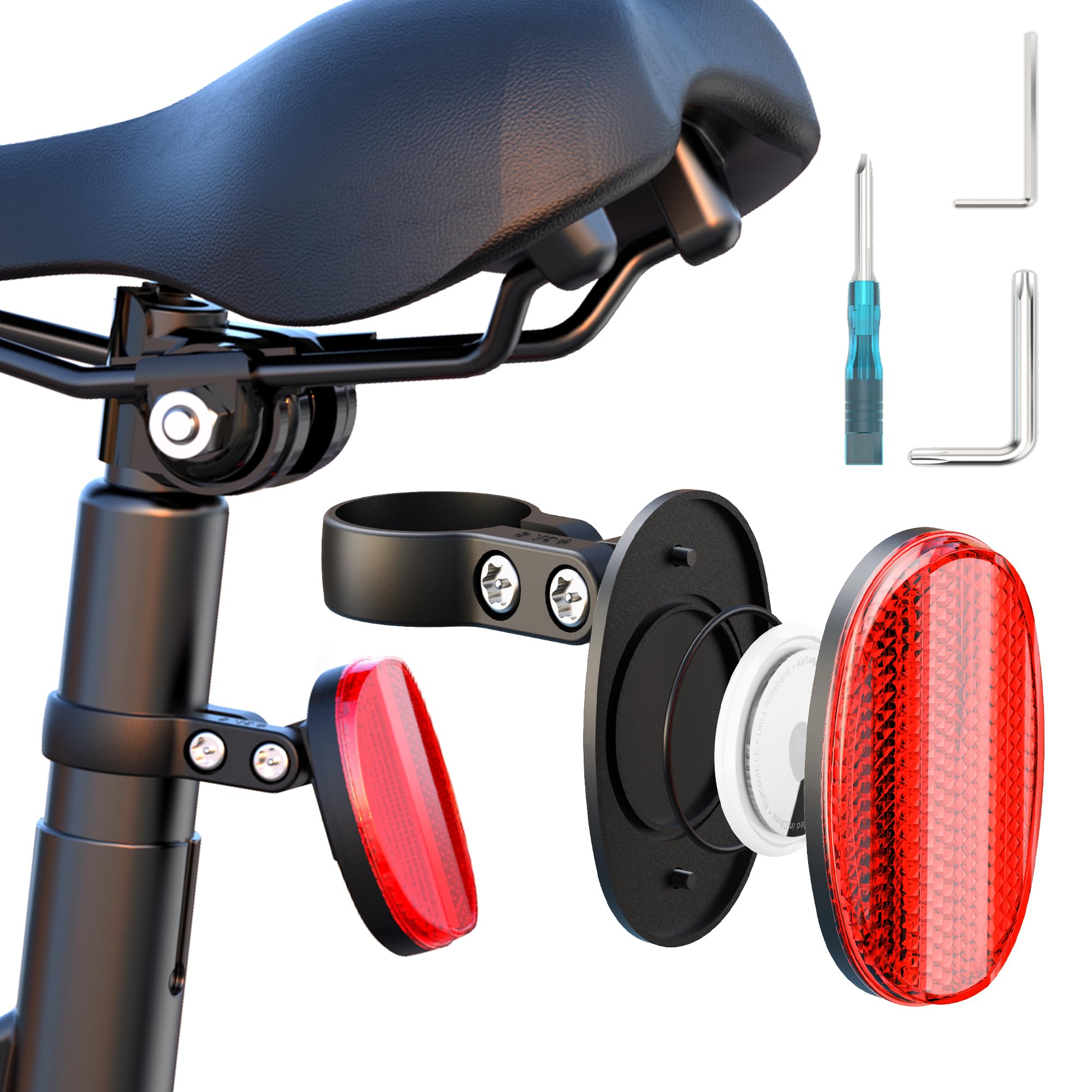 Upgraded Hidden Waterproof Bike Airtag Holder - Anti-Theft GPS Tracker Mount for Apple AirTag | Compatible with Electric Bikes, Scooters & Mountain Bikes | Perfect for Commuting, Outdoor Adventures & Bike Security
