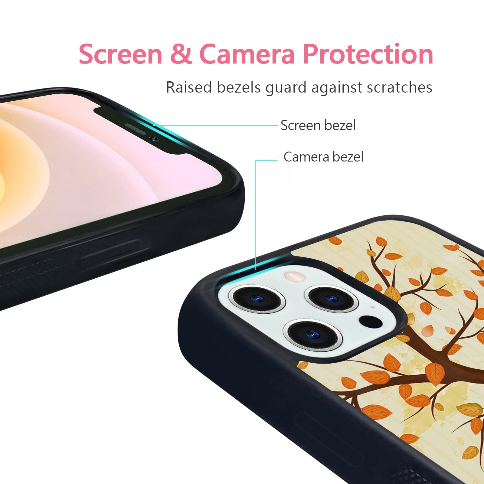 Autumn Leaves iPhone 13 Pro Max Case 6.7 Inch - Shockproof Protective TPU Aluminum Cover for Women & Men | Perfect for Fall Outings, Travel, and Everyday Protection