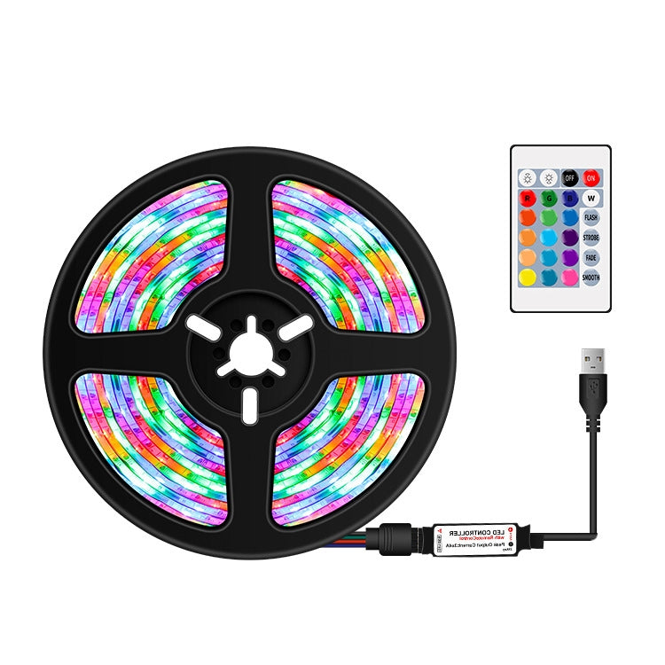 2M LED Light Strip - Flexible RGB Color Changing LED Strip with Remote Control for Home Decoration, Bedroom, Kitchen, and Party Lighting