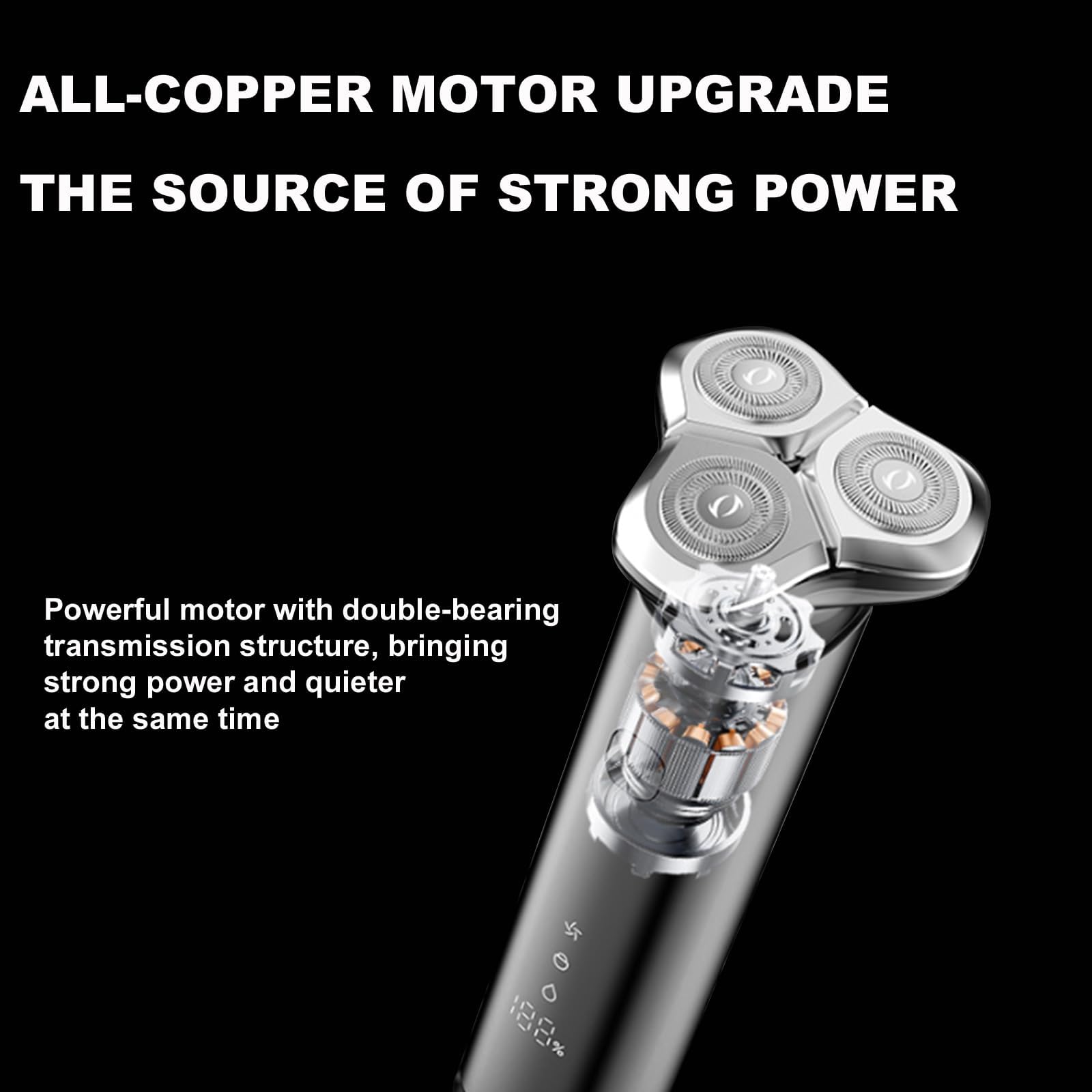 Upgraded Electric Razor for Men - Wet & Dry Shaver with Fast Charging, IPX7 Waterproof, LED Display & Adjustable Speeds - Perfect for Travel, Gym & Daily Grooming