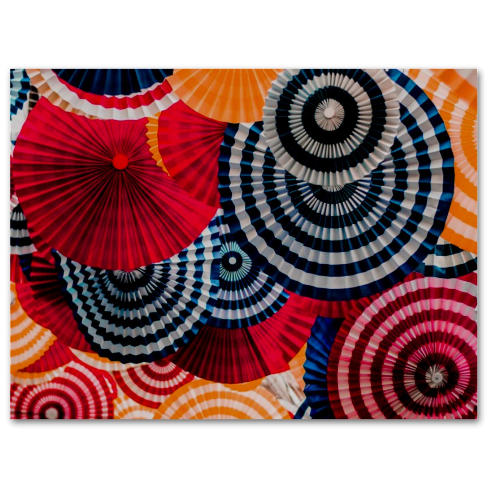 Vibrant Oil Painting on Canvas - Colorful Paper Umbrella Artwork with Wooden Frame | Modern Wall Decor for Bedroom, Living Room & Office | 11.8x19.6 Inch | Perfect for Home Decoration & Gift Giving