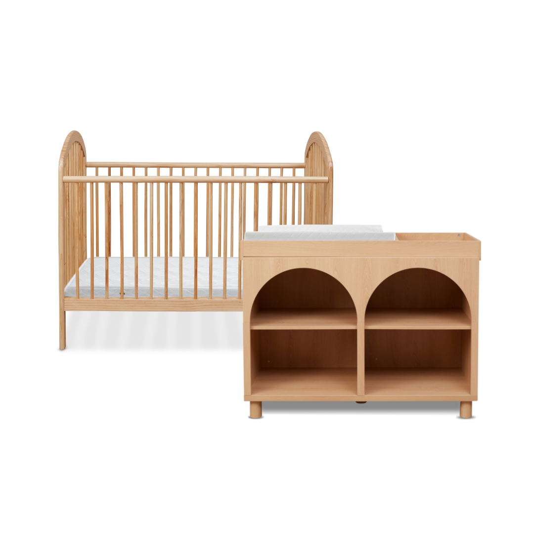 Archie 4-Piece Nursery Furniture Set - Crib, Dresser, Changing Table & Glider - Perfect for Baby's Room & Nursery Decor