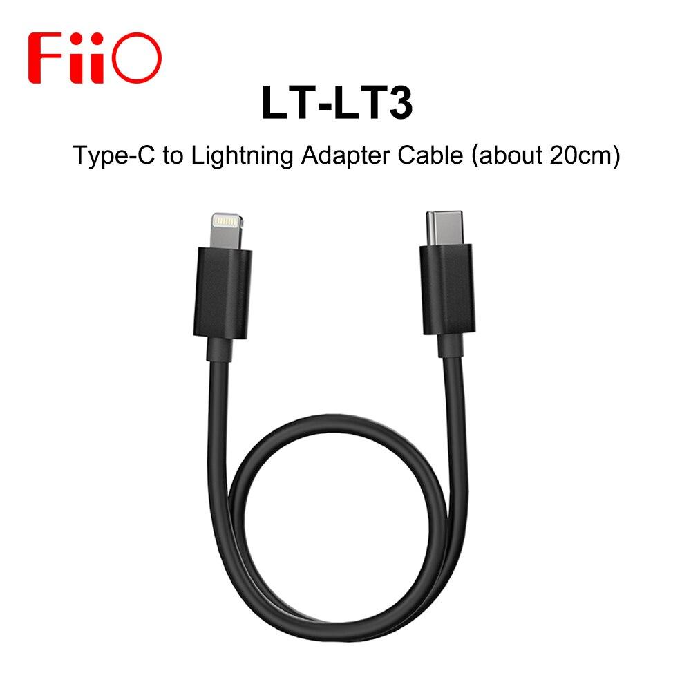 FiiO LT3 Type C to Lightning OTG Cable for iPhone iPad iOS - Compatible with BTR5 DAC - High-Speed Audio Data Transfer for Music Streaming & Gaming
