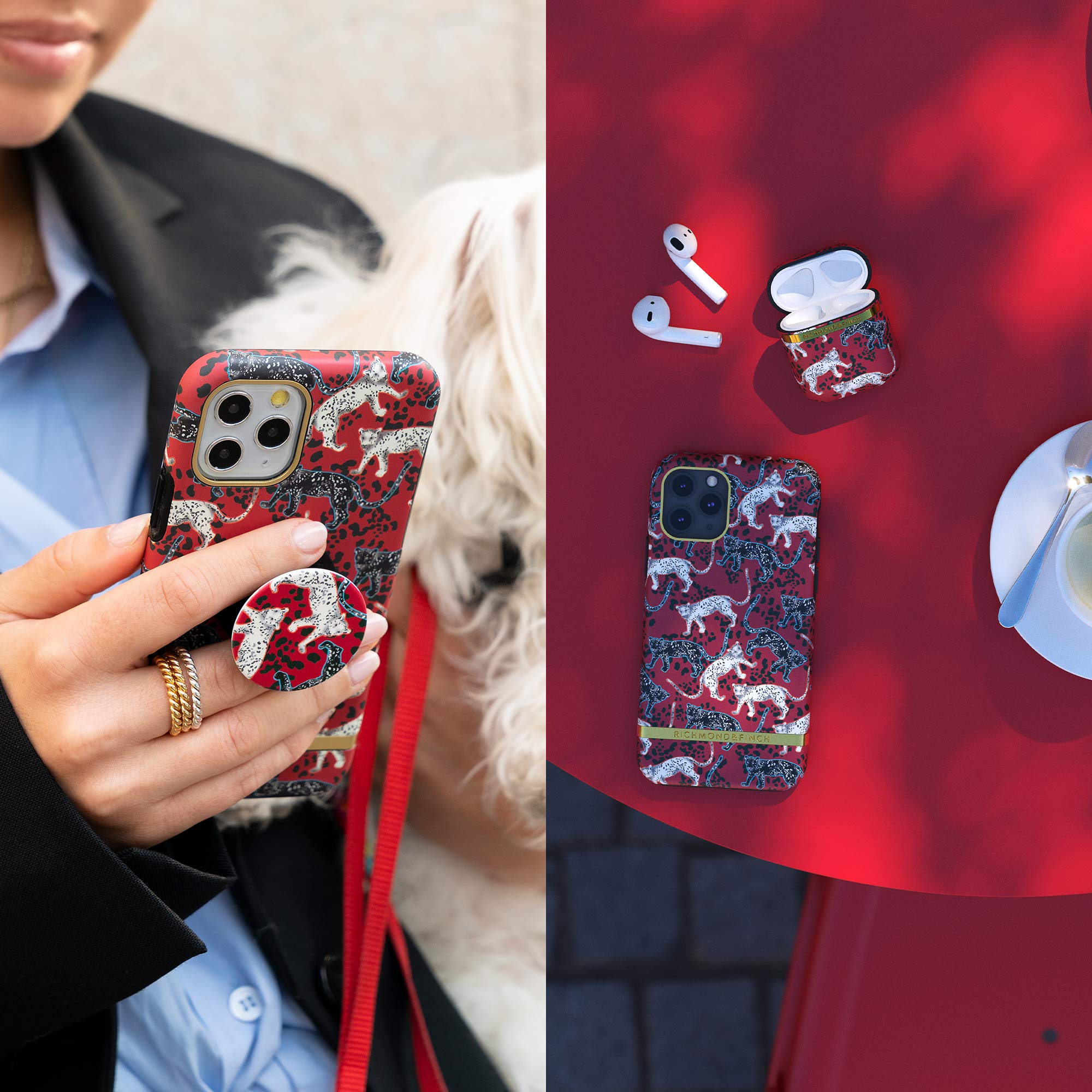 Richmond & Finch iPhone 12 Mini Case - Premium Red Leopard Print Protective Cover for 5.4 Inch | Shockproof & Scratch Resistant | Perfect for Everyday Use, Travel & Outdoor Activities