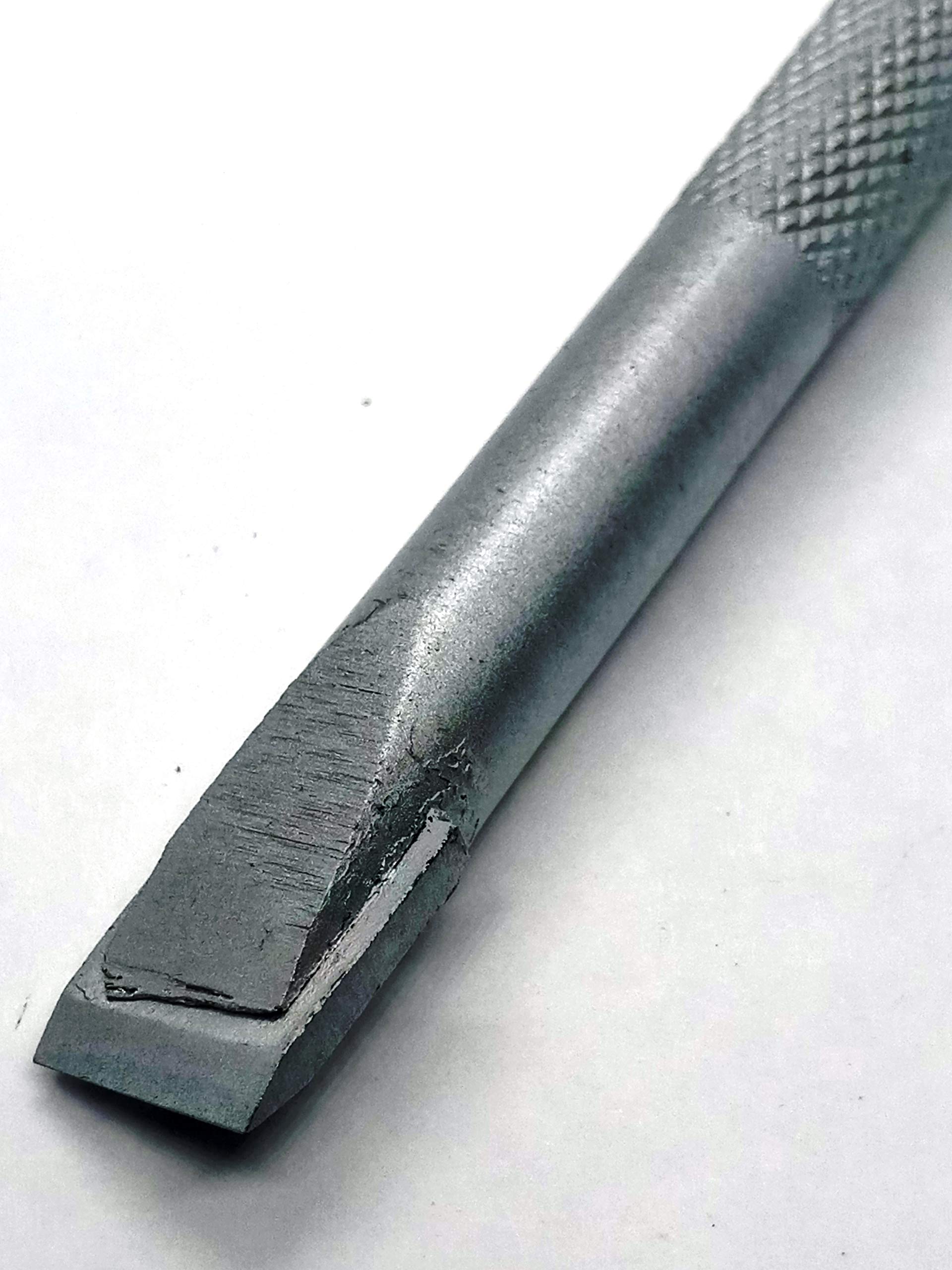 Premium Ukrainian Diamond Tool Carbide Chisel Set (12mm, 3pcs) - Knurled Handle for Stone Carving & Masonry Work - Perfect for Sculpting, Tile Cutting & Professional Stonework