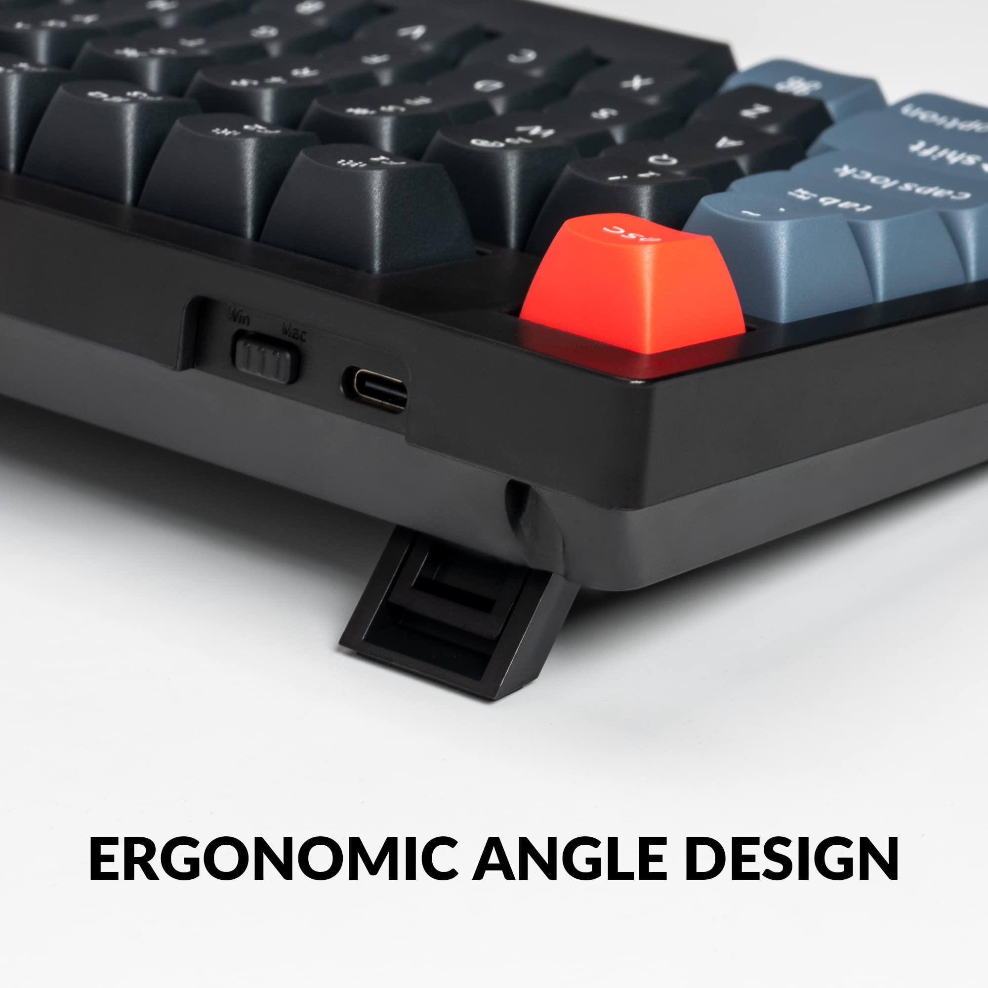 Keychron V5 Wired Custom Mechanical Keyboard with Knob - 96% Compact Layout, QMK/VIA Programmable, Hot-Swappable K Pro Brown Switches, Mac/Windows/Linux Compatible (Black) - Perfect for Gaming, Coding & Office Work
