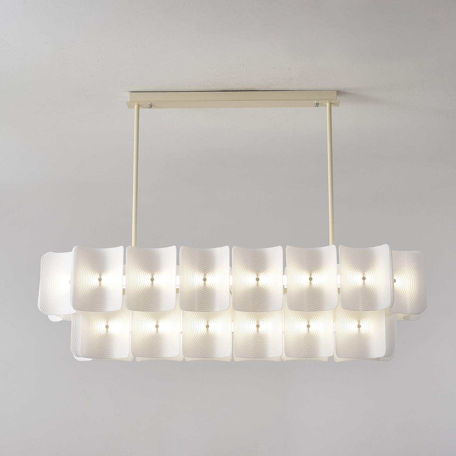 Elegant Fingerprint Chandelier - Modern Crystal Ceiling Light Fixture for Dining Room, Living Room & Bedroom | Energy Efficient LED Lighting for Home Decor