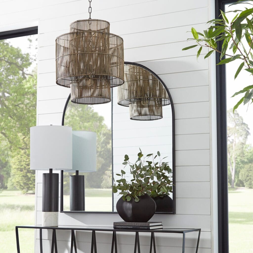Cyan Design 10273 Hammond Pendant Light - Natural Bamboo Rattan Shade for Boho & Coastal Home Decor - Perfect for Dining Room, Bedroom, or Porch Lighting