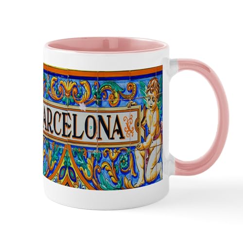 White/Pink Inside - Barcelona Mosaica Mugs
