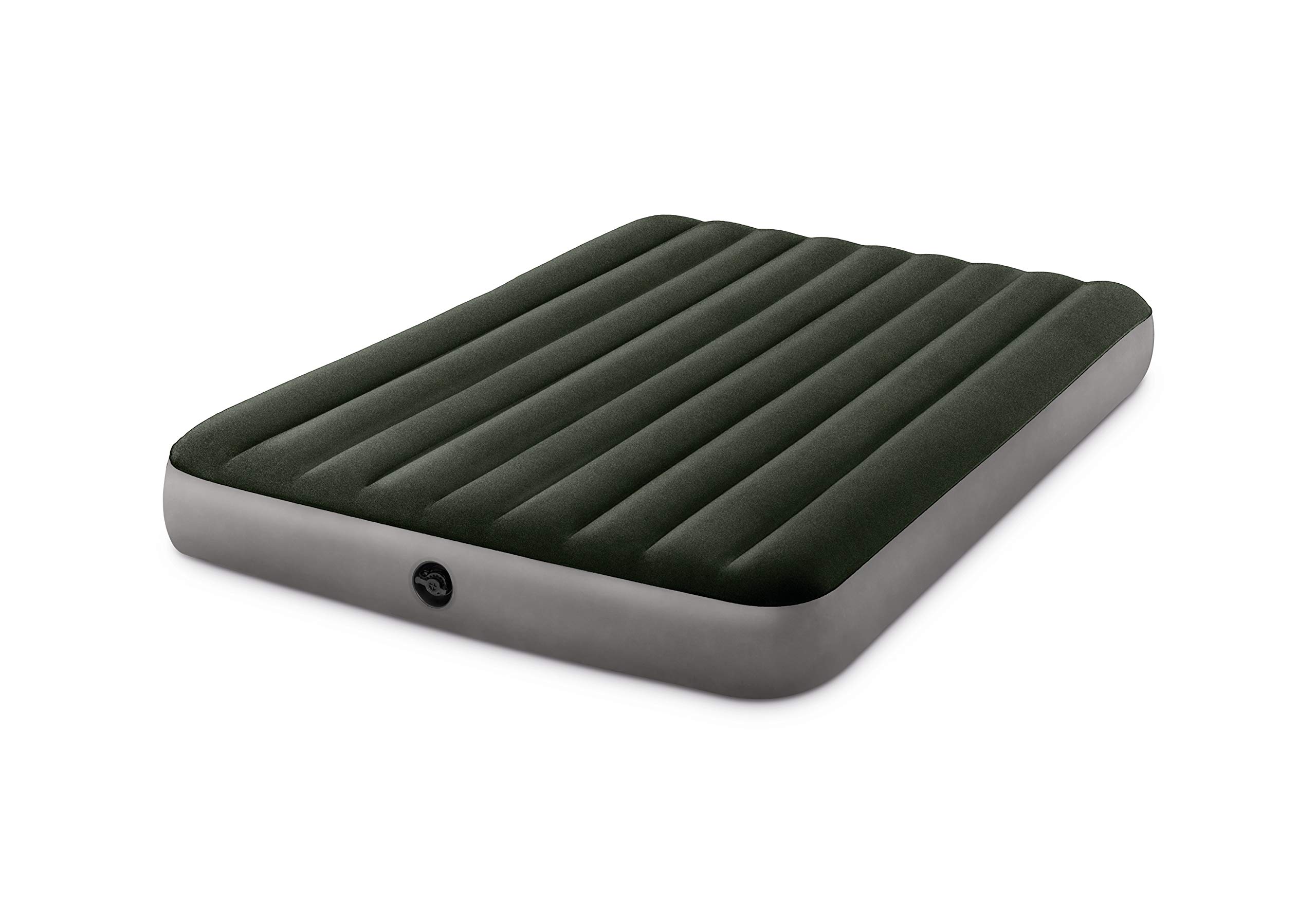 Intex Queen Dura-Beam Prestige Downy Airbed - Inflatable Mattress for Camping, Guests & Home Use - Comfortable & Portable Air Bed with Built-in Pump