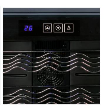 Farfalla FWC 16EC 16 Bottle Stainless Steel Wine Cooler Refrigerator - Perfect for Home Bars, Restaurants, and Wine Cellars