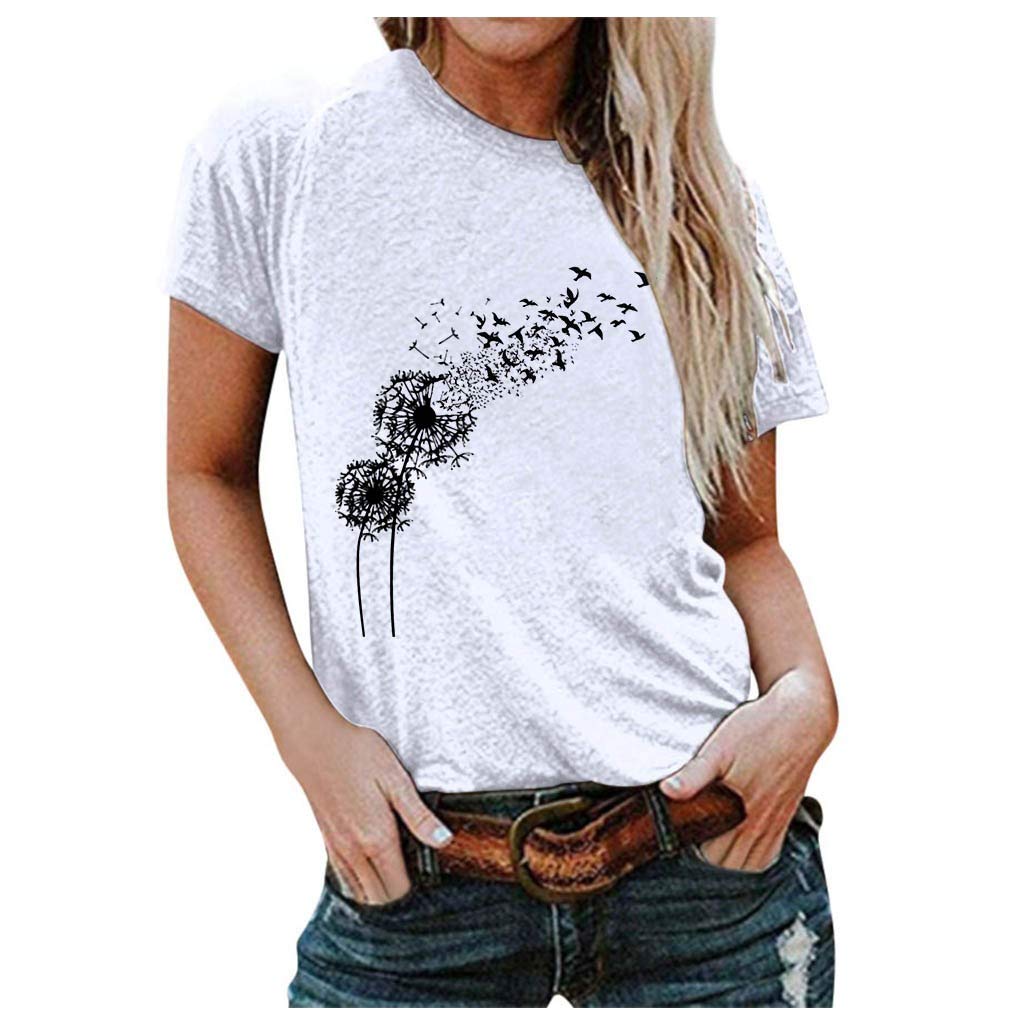 Women's Loose Fit Short Sleeve Tunic Tops - Casual Summer Blouses & Tank T-Shirts for Everyday Wear, Work & Vacation Outfits