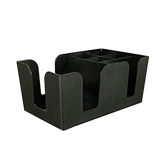 Classic Black Plastic Bar Condiment Holder - Durable Napkin, Straw & Tissue Storage Box Organizer for Restaurants, Bars & Home Kitchen Use
