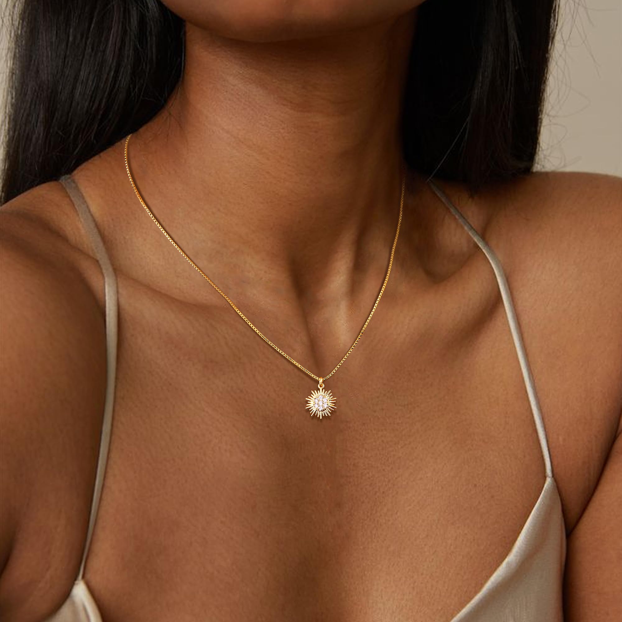14K Gold Plated Layered Necklace Set for Women - Elegant Choker & Dainty Chain Pendant Necklaces | Trendy Stackable Jewelry Gift for Her | Perfect for Date Nights, Office Wear & Special Occasions