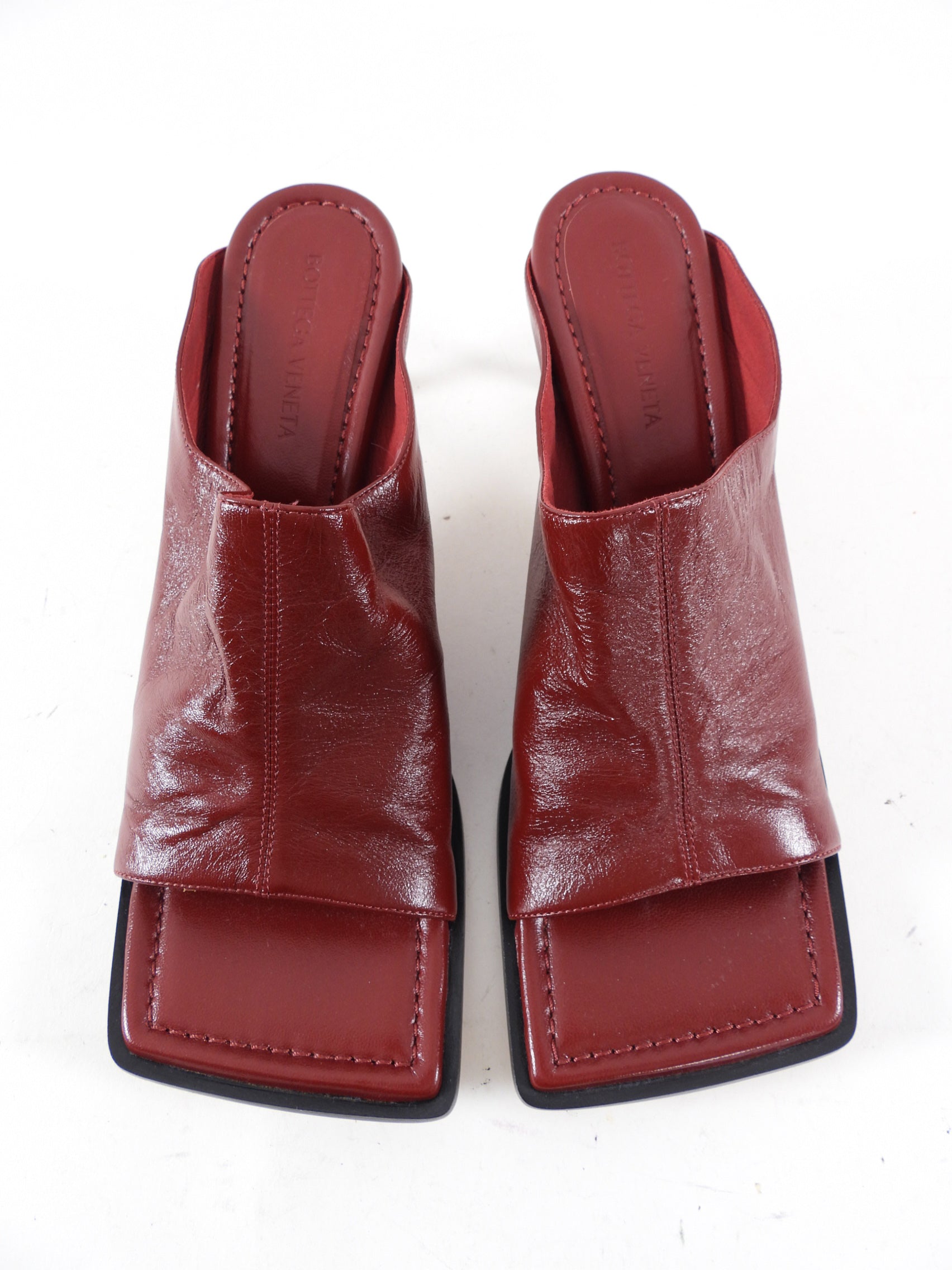 Bottega Veneta Burgundy Glove Leather Mule with Metal Heel - Size 39 | Luxurious Italian Designer Shoes for Women | Perfect for Evening Parties, Weddings & Special Occasions