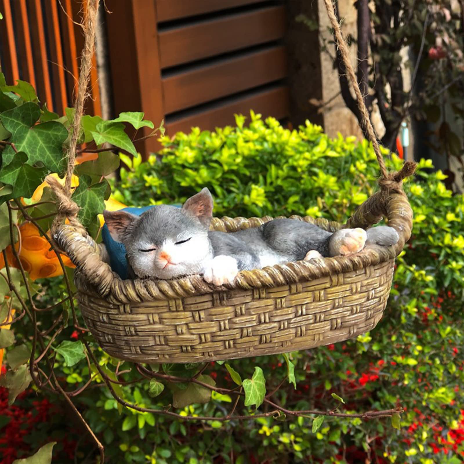 Funny Creative Resin Cat Sculpture Statue - Indoor & Outdoor Cat Decor for Garden, Patio, Home - Unique Gift Idea for Cat Lovers (Sleeping Cat Design) - Perfect for Home Decor, Garden Accents & Gift Giving