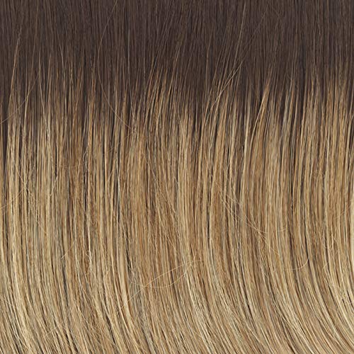 Hair u Wear Current Events Long Textured Bob Wig - Average Size Cap - SS14/22 Shaded Wheat - Perfect for Cosplay, Daily Wear & Special Occasions