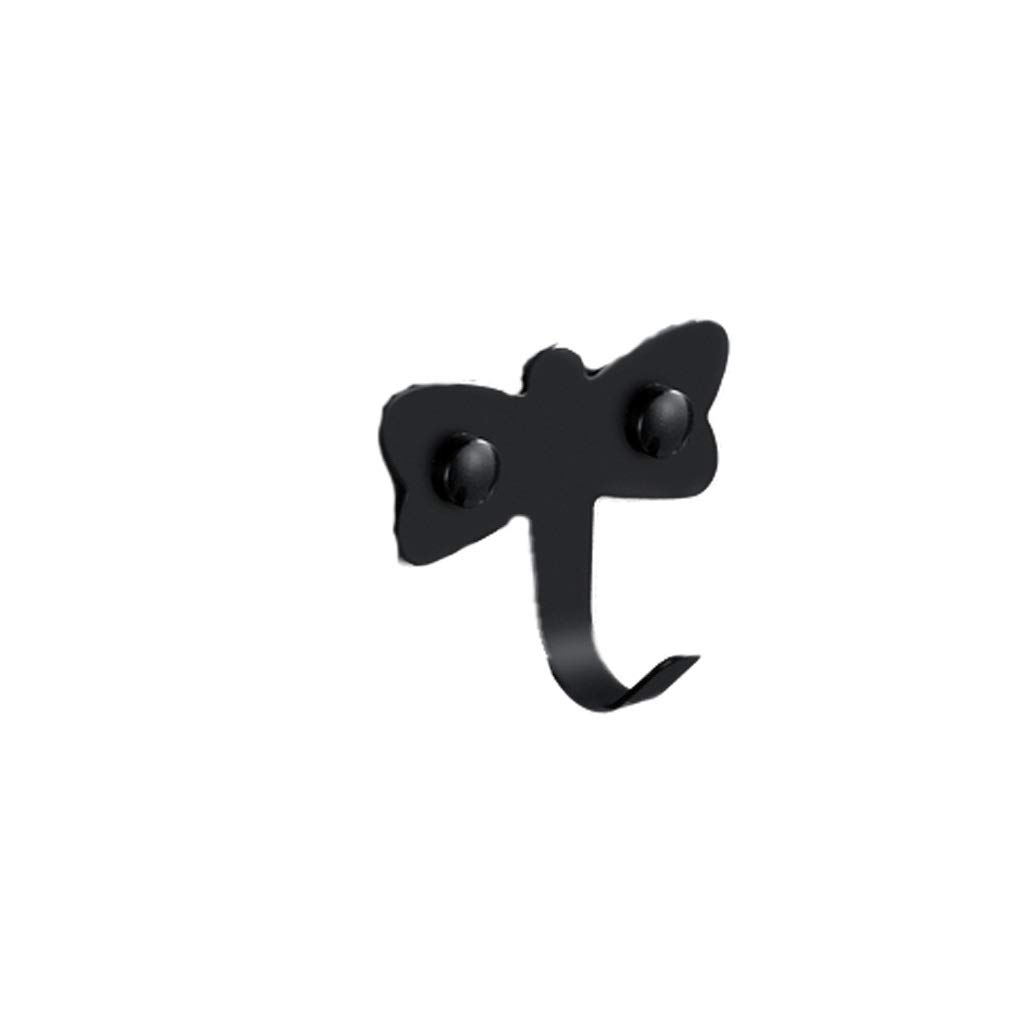 Stainless Steel Wall Hooks 5-Pack - Heavy Duty Single Coat Hooks for Kitchen, Bathroom, Towel & Organizer - Black Utility Hooks for Home, Office & Dorm Organization