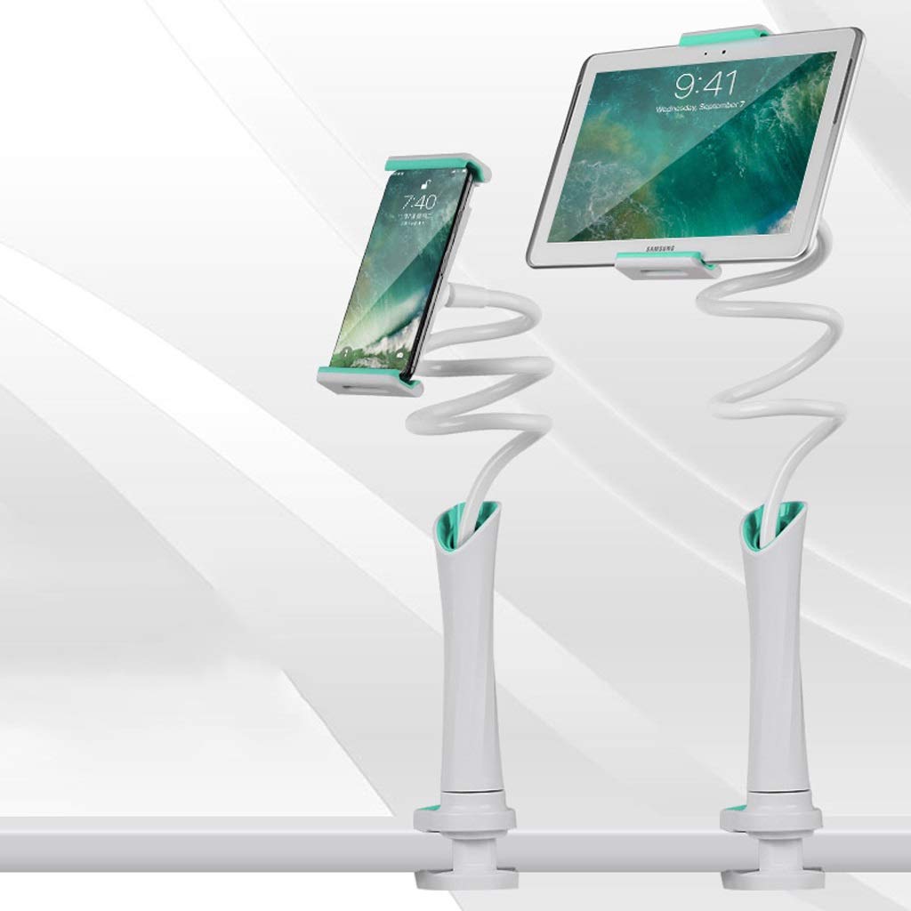 Flexible 360° Rotating Gooseneck Phone Holder for Bed - Universal Lazy Long Arm Clip Stand Fits All Smartphones (Green) - Perfect for Watching Videos, Reading & Hands-Free Calling in Bed or on Sofa