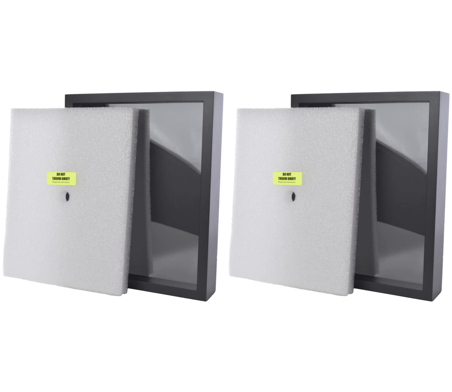 2 Pack Original T-Shirt Display Frame with Real Glass - 11x14 Inches Black Shadow Box for Concert, Sports Jersey & Memorabilia Display - Perfect for Wall Mounting and Home Decor