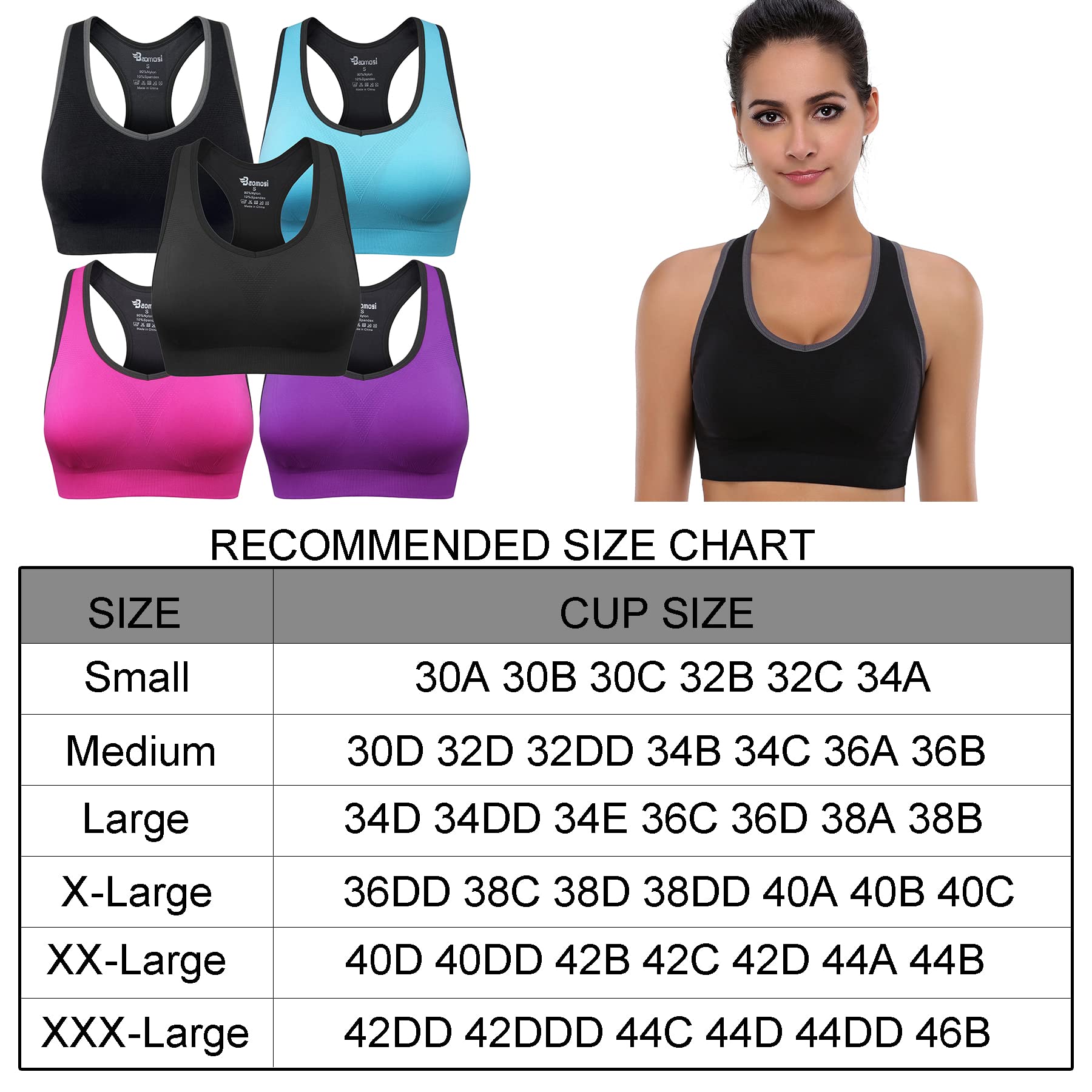 High Impact Women's Seamless Racerback Sports Bra - Supportive Workout Top for Yoga, Gym & Fitness Training | Perfect for Running, HIIT & Active Lifestyles