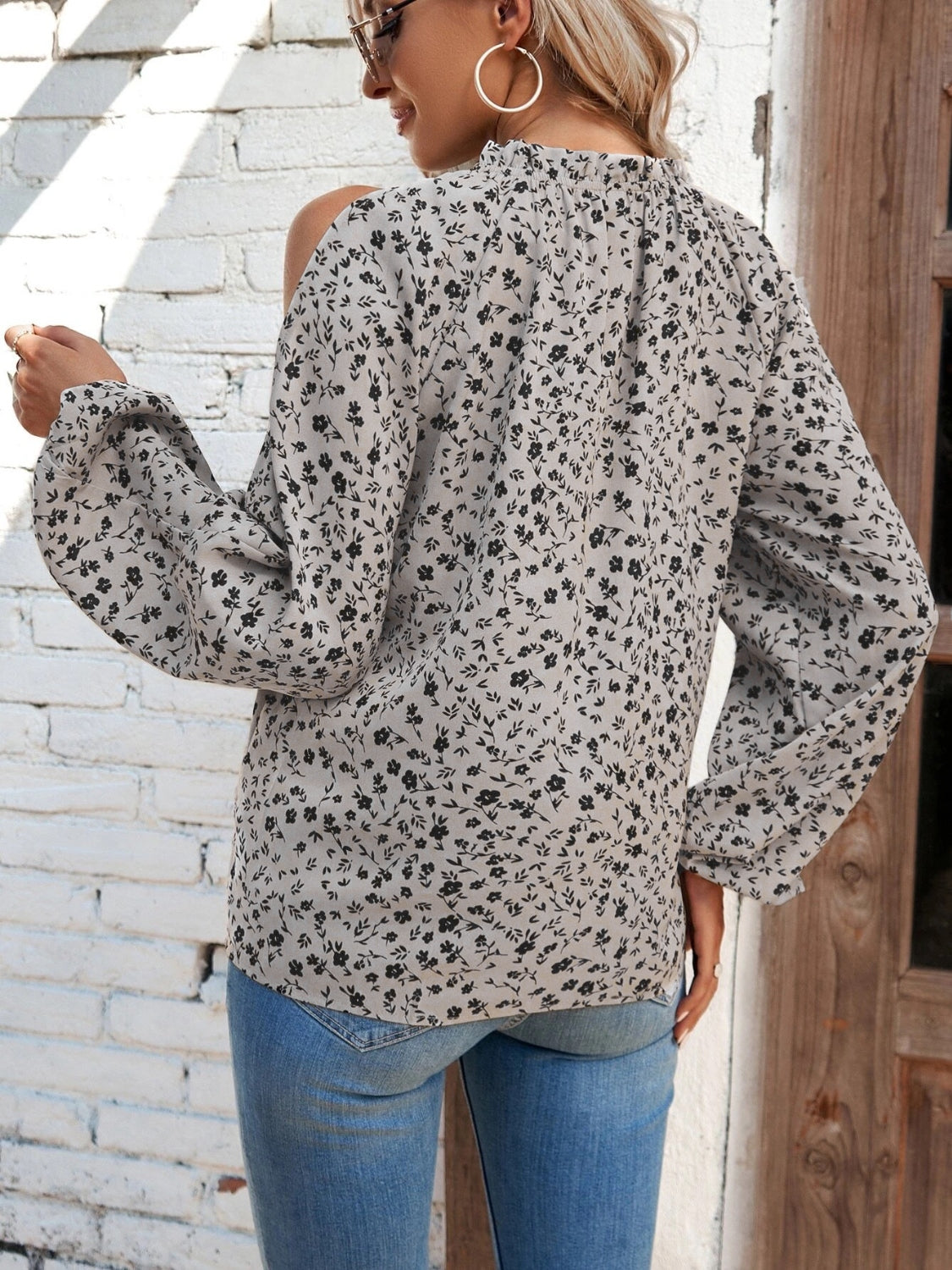 Floral Cold Shoulder Blouse for Women - Elegant Off Shoulder Summer Top - Perfect for Parties, Dates & Beach Vacations