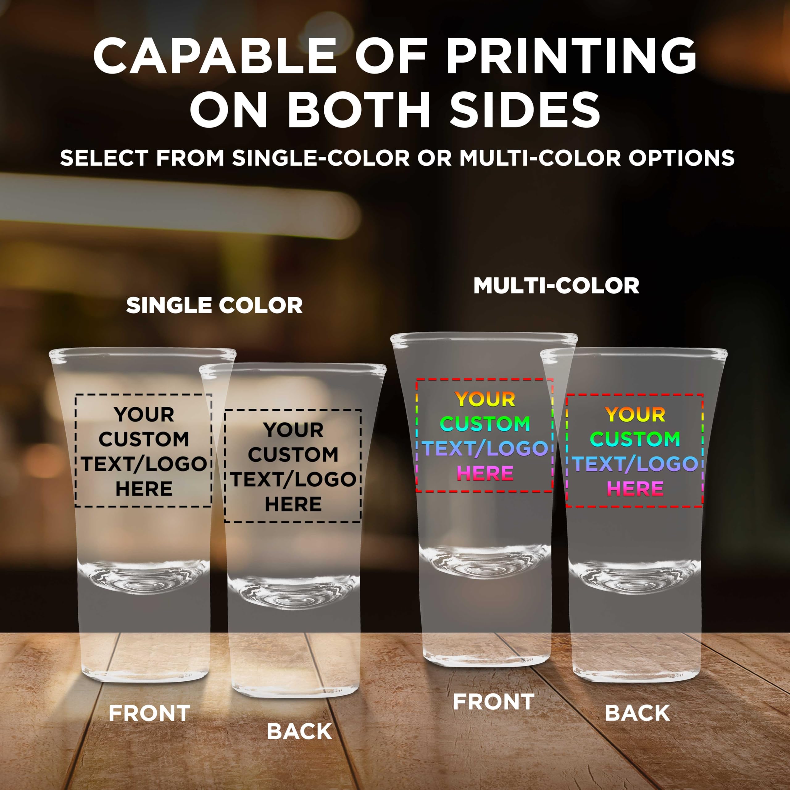 Custom 2 oz. Lord Shooter Etched Shot Glasses - 100 Pack with Personalized Text & Logo - Perfect for 21st Birthday Parties, Barware, and Lounge Glassware - Clear Glass Drinking Cups for Cocktails, Whiskey, and Party Favors