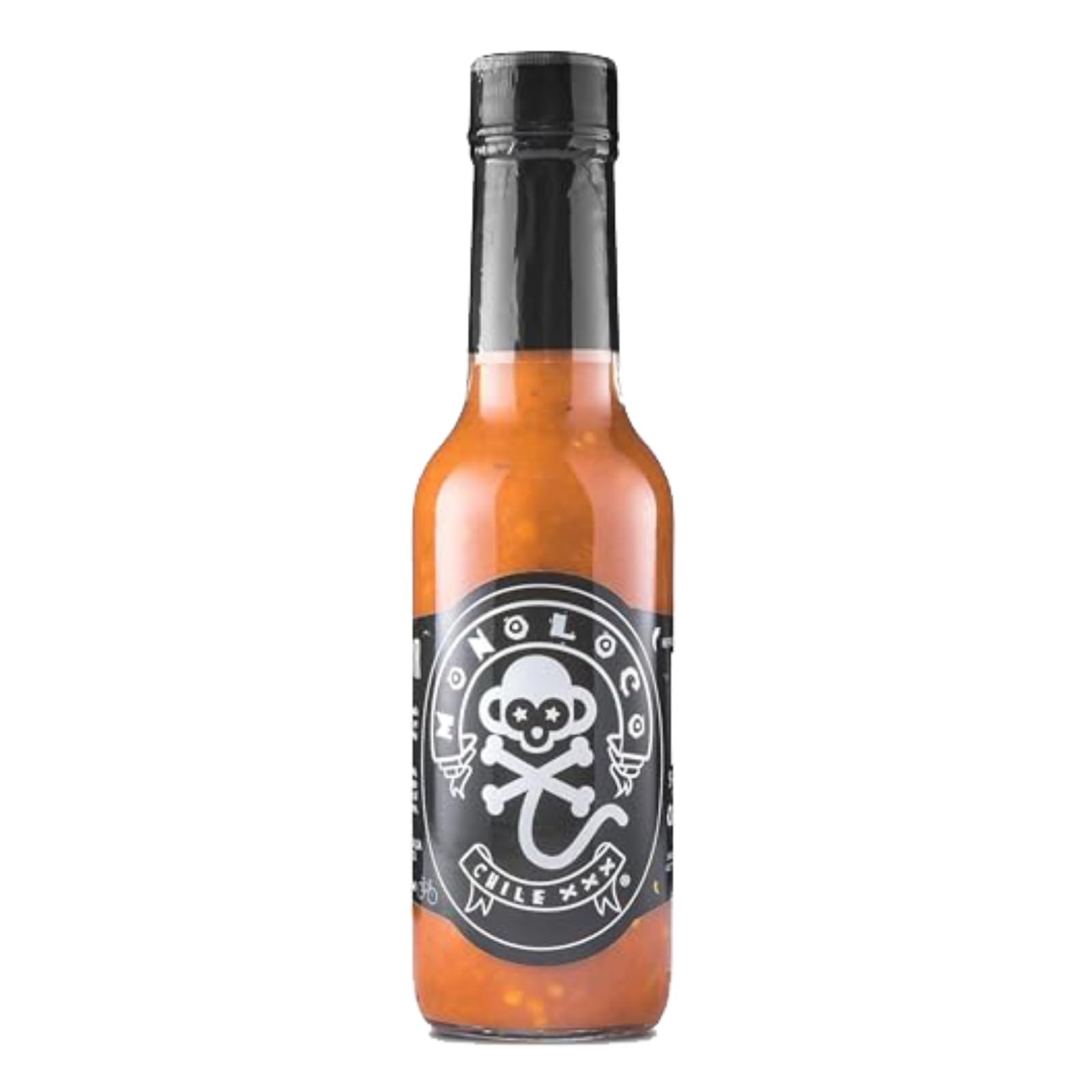 Chile Monoloco - XXX Hot Sauce | 6 Pepper Blend (Scotch Bonnet, Jalapeno, Aji, Rocoto, Cayenne, Ghost Pepper) | Mild Heat | 5oz Glass Bottle | Perfect for Tacos, Wings & Bloody Marys