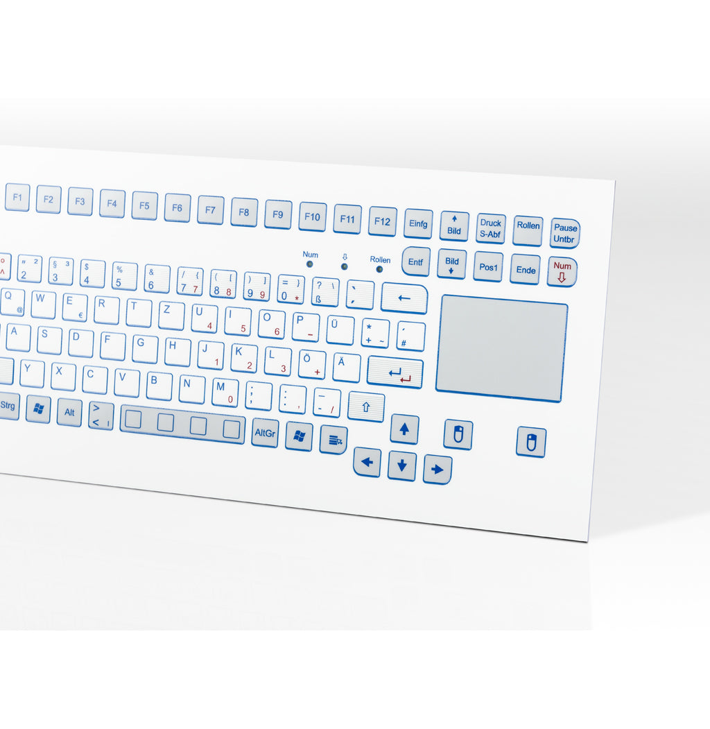 InduKey TKS 088c Wireless Touch Module Keyboard with Built-in Trackpad - Perfect for Smart TVs, Home Theaters & Office Workstations