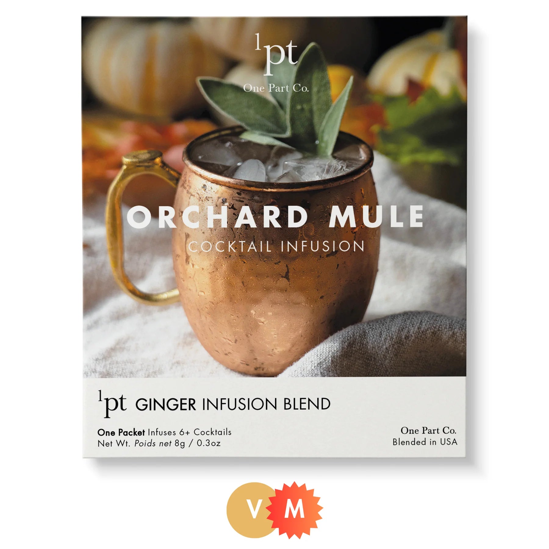 Premium 1 PT Cocktail Infusions - Orchard Mule Flavor | Artisanal Mix for Moscow Mule & Craft Cocktails | Perfect for Home Bars, Parties & Gourmet Gifting
