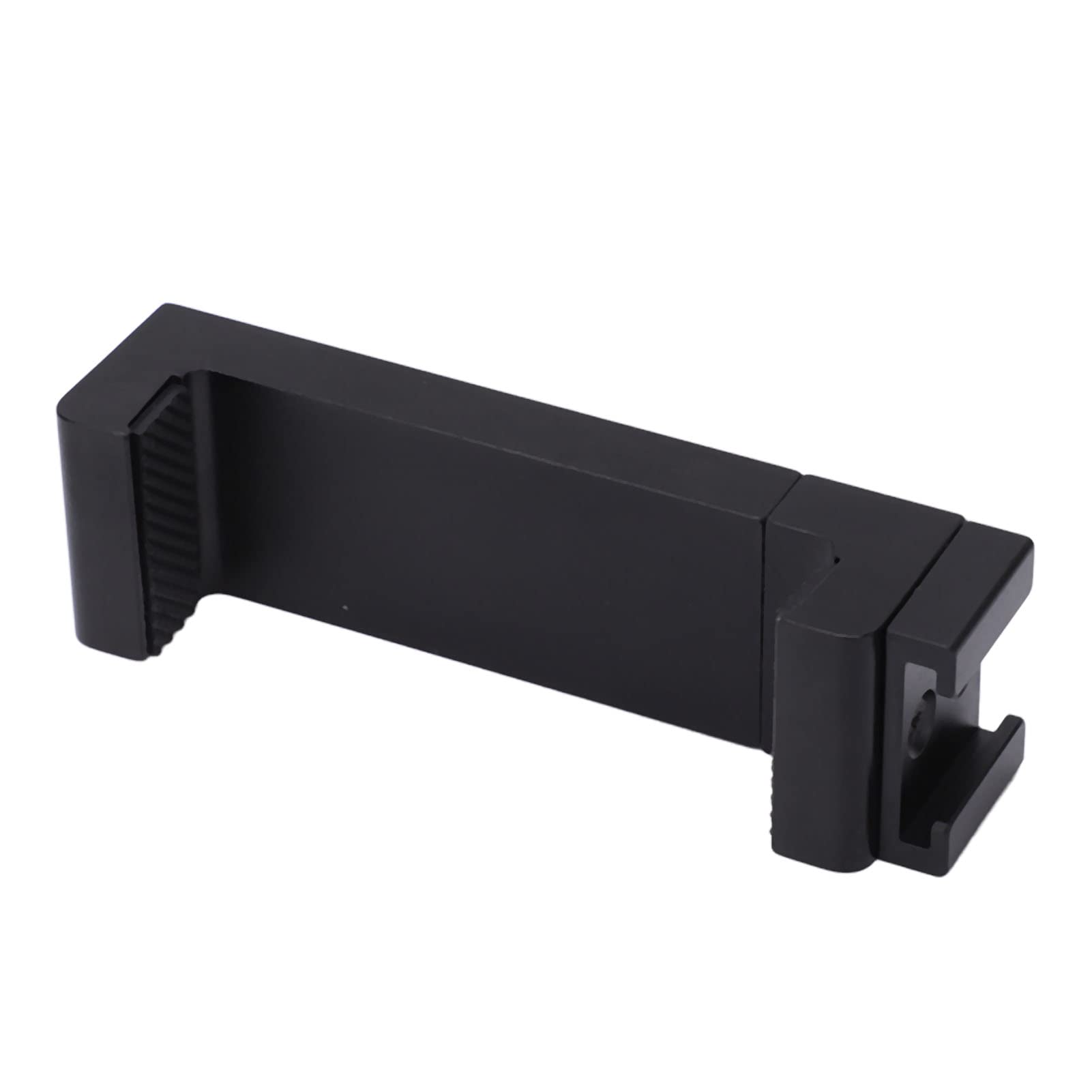 Aluminum Alloy Phone Holder Clip with Hot Shoe & 1/4 Screw Mount - Adjustable Smartphone Clamp for Live Streaming, Vlogging & Photography (Fits iPhone, Samsung & Most Phones)