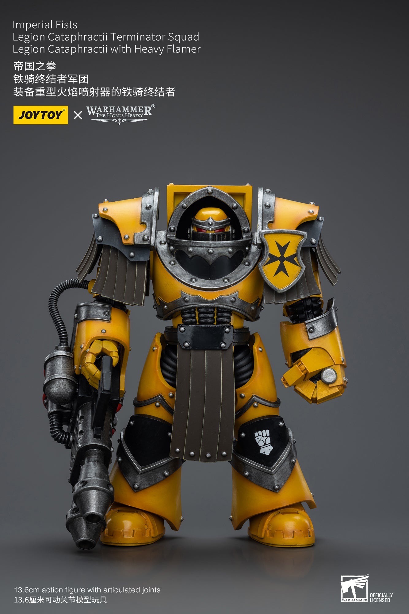 1/18 Scale JOYTOY Warhammer The Horus Heresy Imperial Fists Legion Cataphractii Terminator Squad Action Figures - Perfect for Collectors, Wargaming & Display