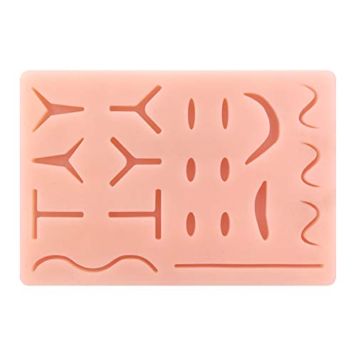 Medarchitect Upgraded Reusable Silicone Suture Practice Pad - 19 Pre-Cut Wounds for Medical Student Training, Nursing Education & Surgical Skills Practice - Perfect for Suturing Courses, Clinical Practice & First Aid Training