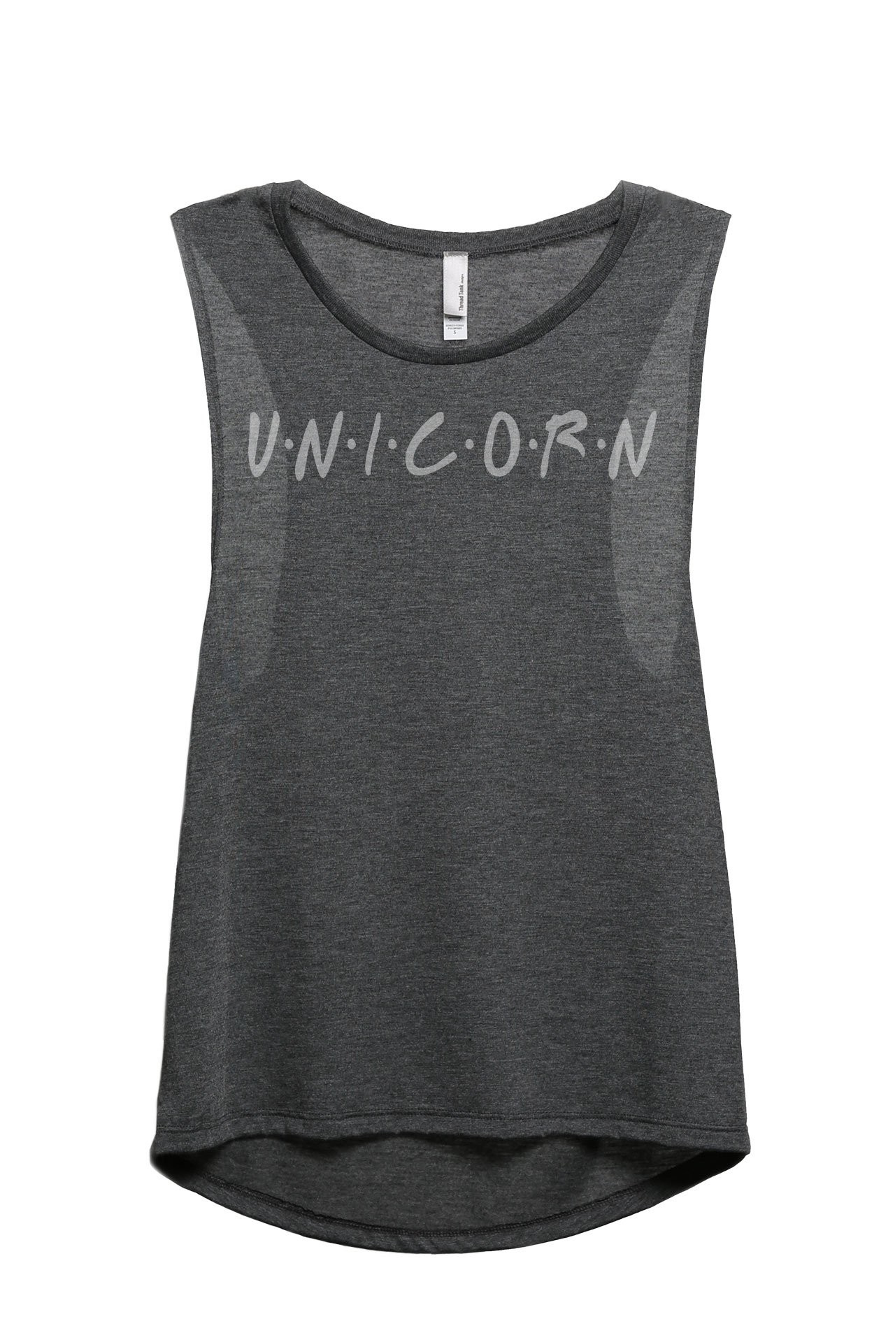 Unicorn Friends Women's Fashion Sleeveless Muscle Tank Top Tee - Cute Graphic Workout Shirt for Gym, Yoga & Summer Outfits