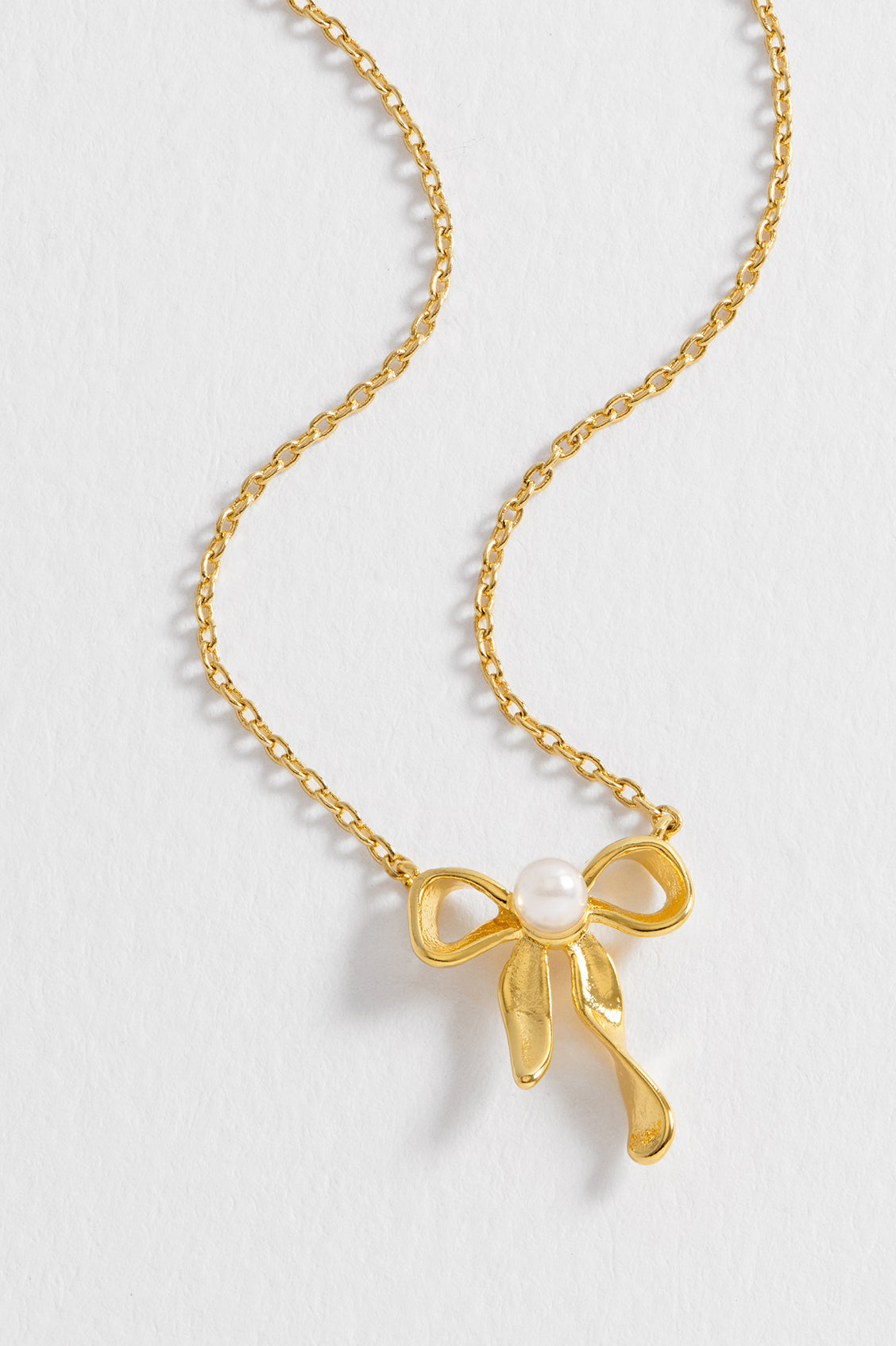 Elegant Pearl Bow Necklace for Women - Dainty & Timeless Jewelry Gift for Brides, Prom, or Special Occasions