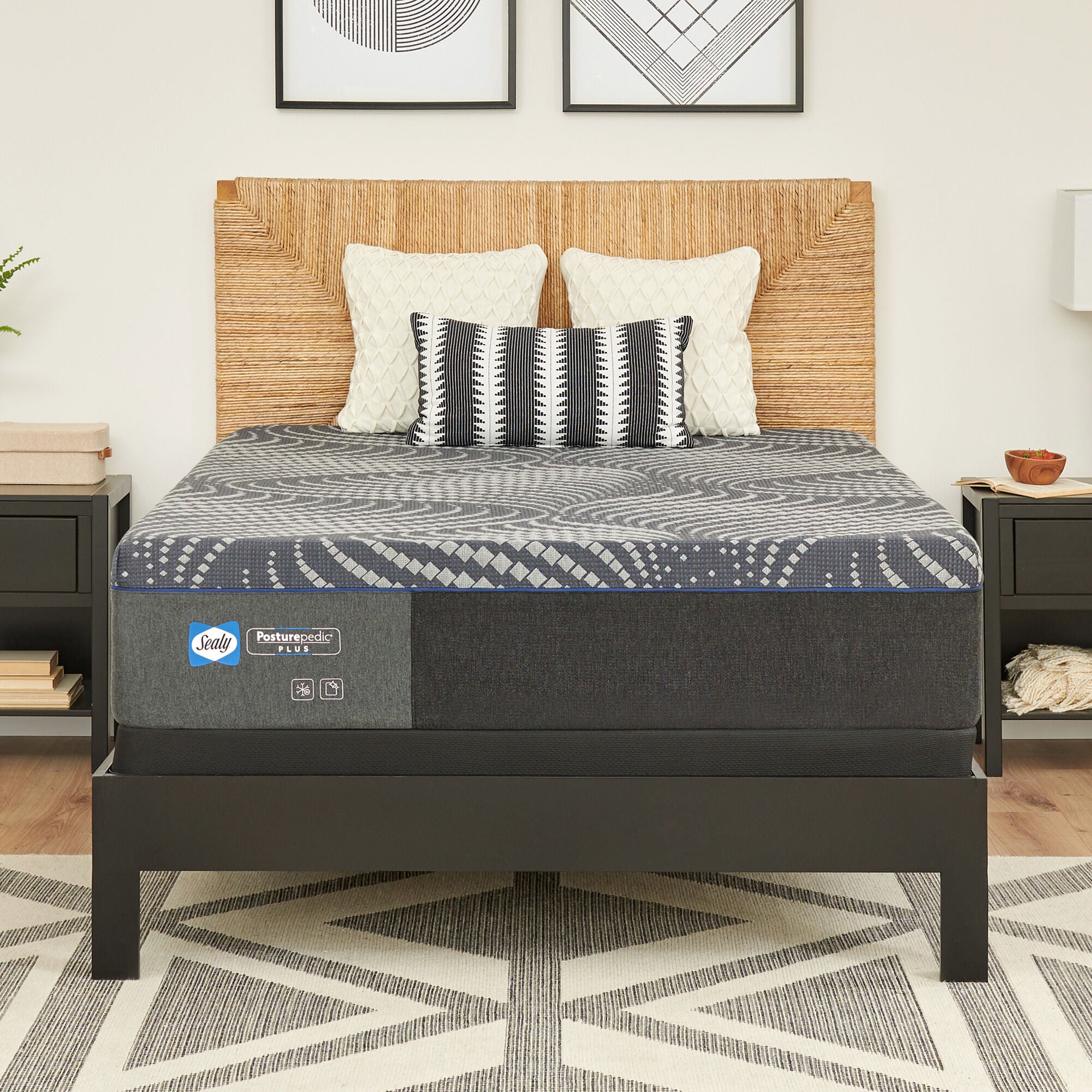 Sealy Posturepedic Plus Foam Albany Firm Mattress - Queen Size, Orthopedic Support for Back Pain Relief, Cool Sleep Technology - Perfect for Master Bedrooms & Guest Rooms
