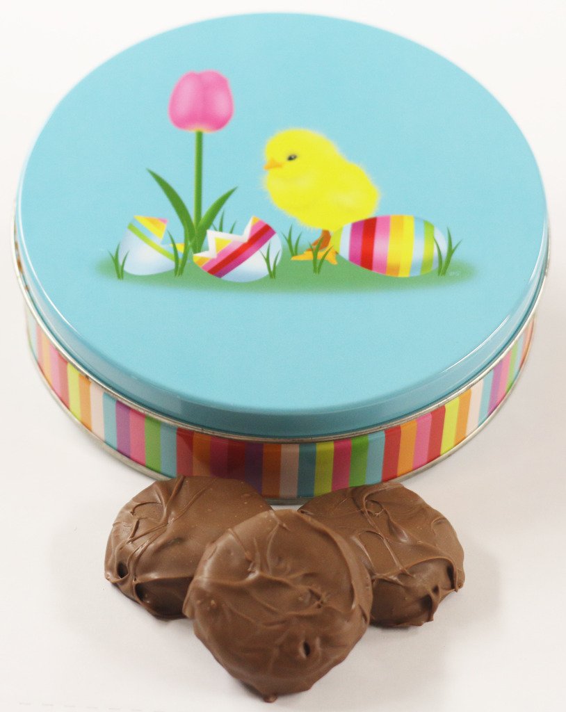 Scott's Cakes Milk Chocolate Covered Chocolate Creme Oreos in Mini Easter Chick Tin - Perfect for Easter Gifts, Party Favors & Holiday Treats