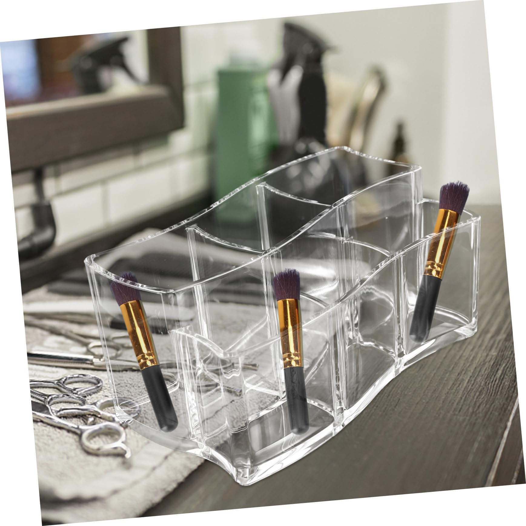 BUGUUYO Makeup Brush Holder & Organizer - Multifunctional Vanity Storage for Brushes, Pens, Pencils & Stationery - Perfect for Makeup Vanity, Office Desk & Beauty Salon Organization