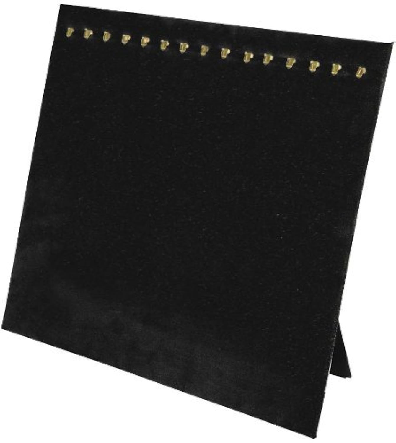 15-Hook Black Velvet Jewelry Organizer Display Board - Perfect for Necklace, Bracelet & Earring Storage in Bedroom, Boutique or Closet