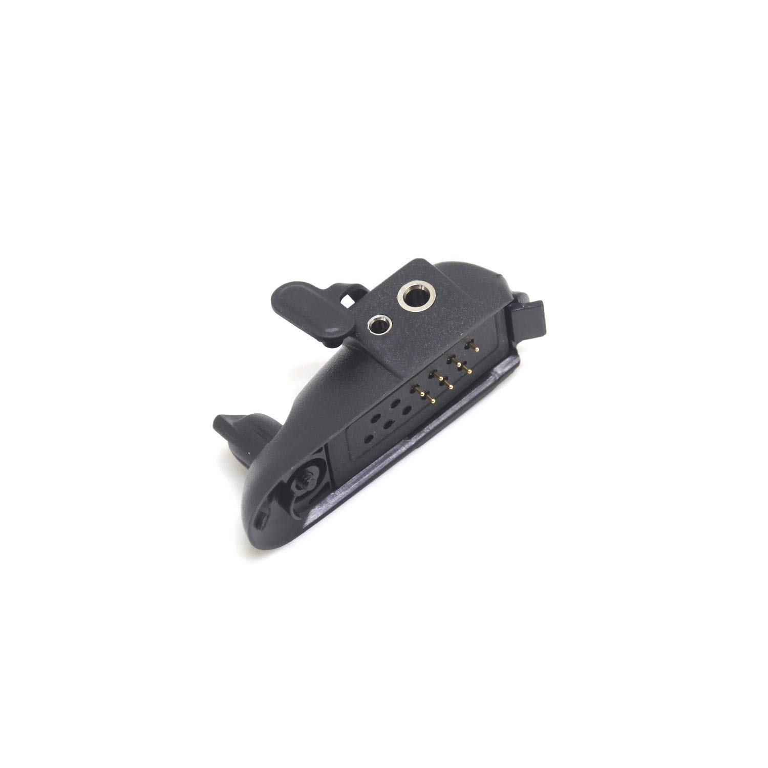 2 Pin Audio Adapter for Motorola GP328 PRO5150 HT1250 PTX760 GP340 GP360 HT750 - PTT Speaker Mic to Earpiece Headset Connector - Ideal for Two-Way Radios, Security, and Construction Communication