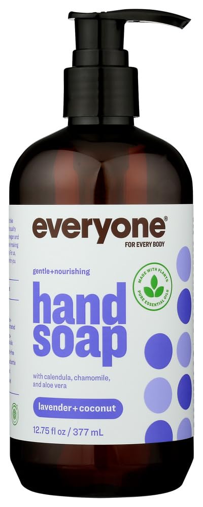 Organic Lavender Coconut Hand Soap - 12.7oz (377ml) | Moisturizing & Antibacterial | Perfect for Bathroom, Kitchen & Travel | Eco-Friendly & Vegan