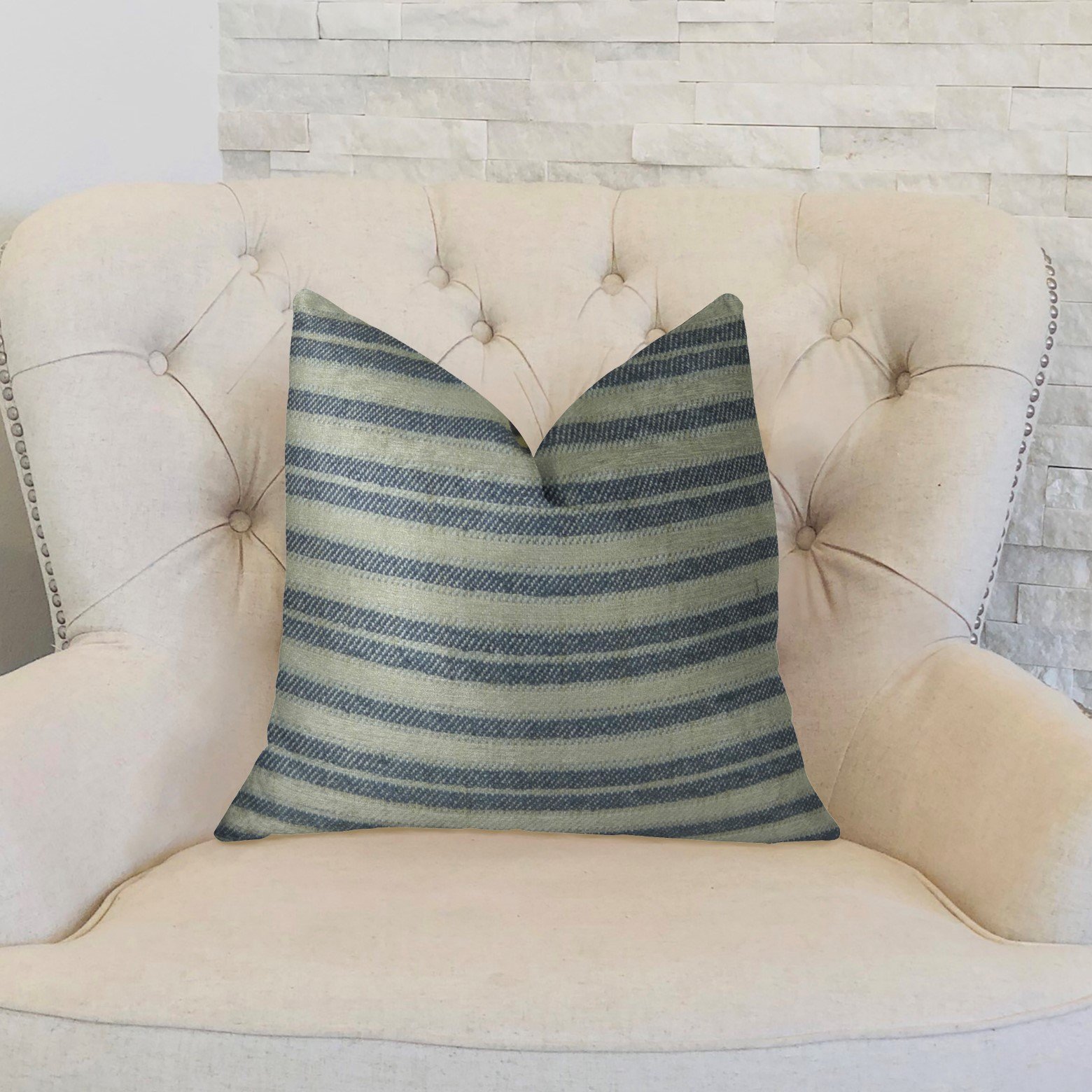 Plutus by Meadow Handmade Luxury Decorative Throw Pillow Cover 16x16 Inches - Soft Bohemian Style Cushion for Sofa, Bed, Living Room & Home Decor