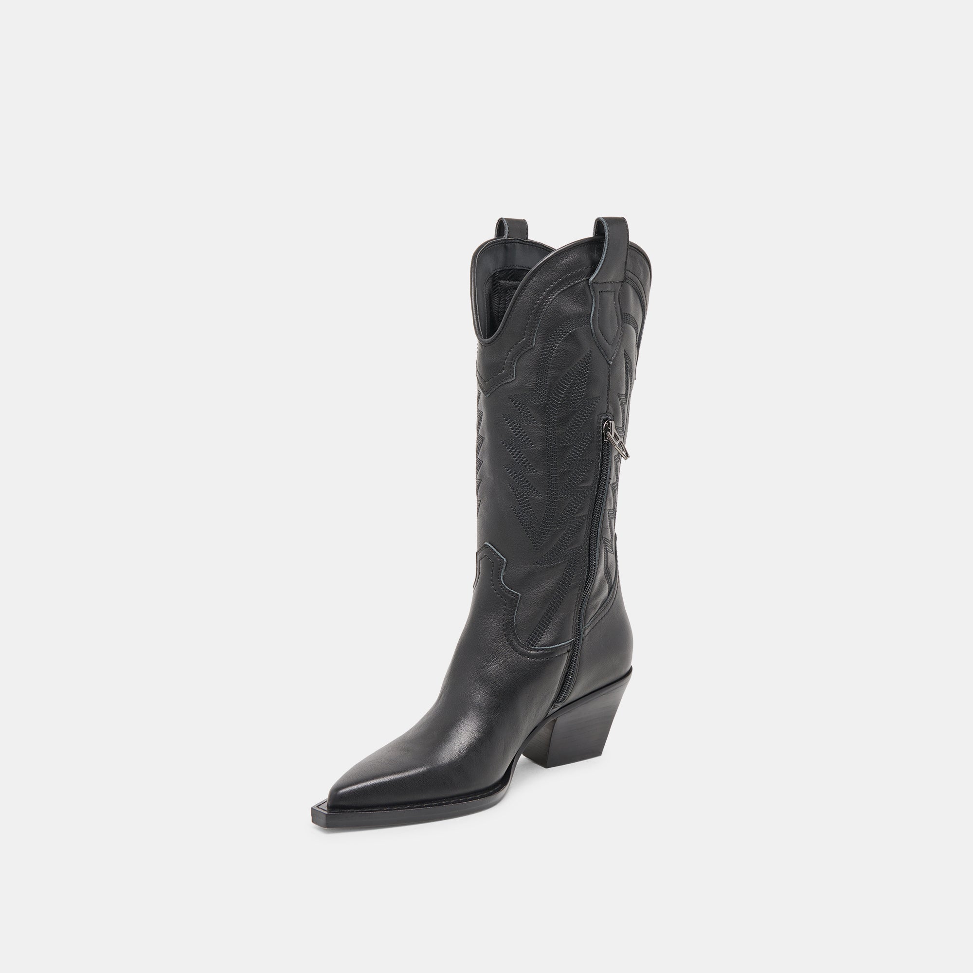 RYLAND Men's Black Leather Boots - Waterproof, Comfortable & Durable for Outdoor, Work & Casual Wear